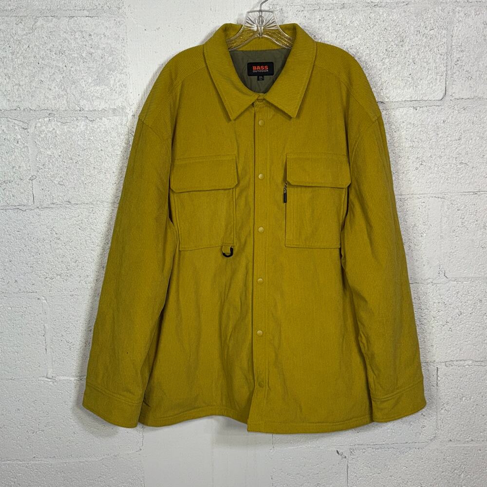 Bass Outdoor Men's Relaxed Fit Corduroy Shirt Jacket Antique Moss XXL $129